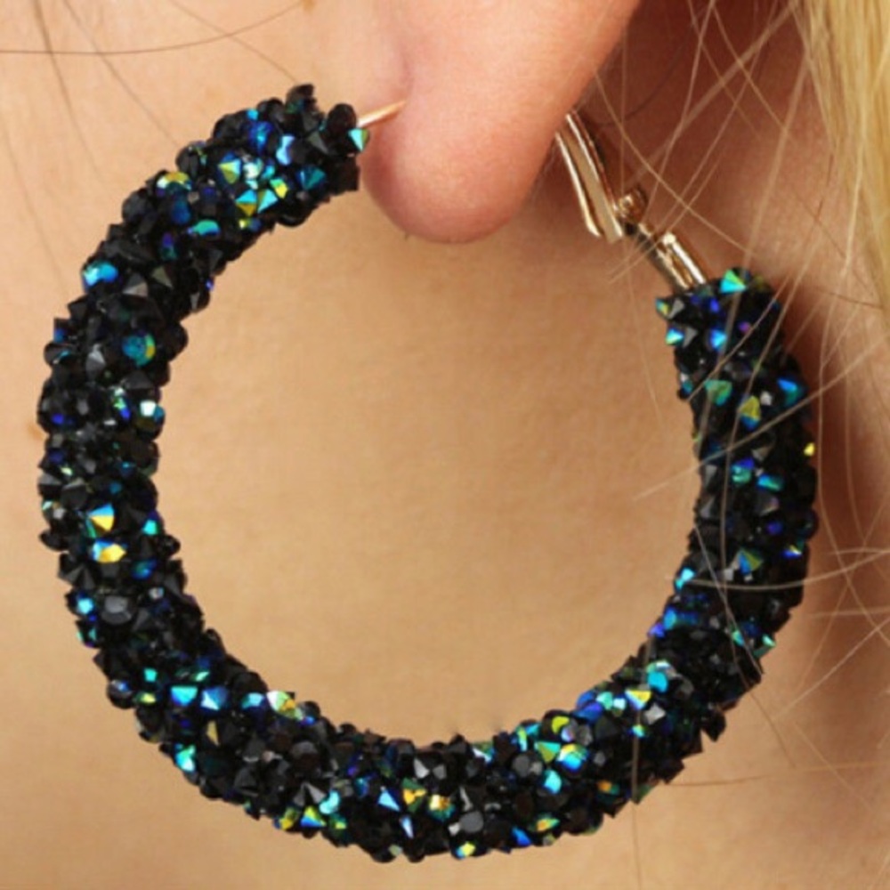 💥 Blue Rhinestone Earrings